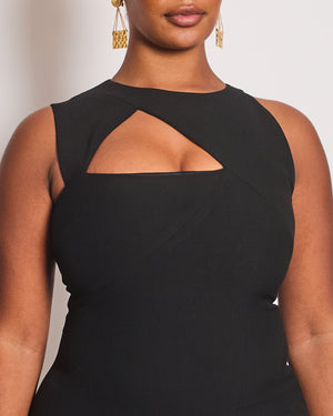 Versace Black Sleeveless Dress with Cut-out Detail Size IT 46 (UK 14)