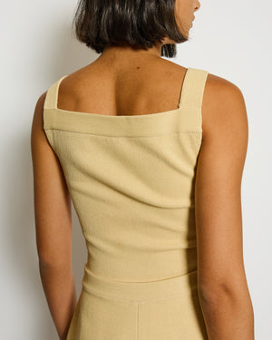 Alaïa Beige Knitted Vest and Shorts Set Size FR 36 (UK 8)