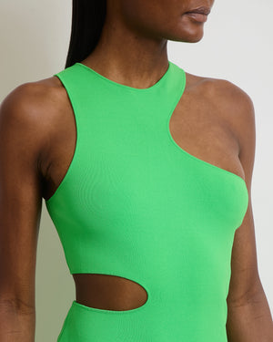Stella McCartney Green Sleeveless Silk Cut Out Maxi Dress Size IT 42 (UK 10)