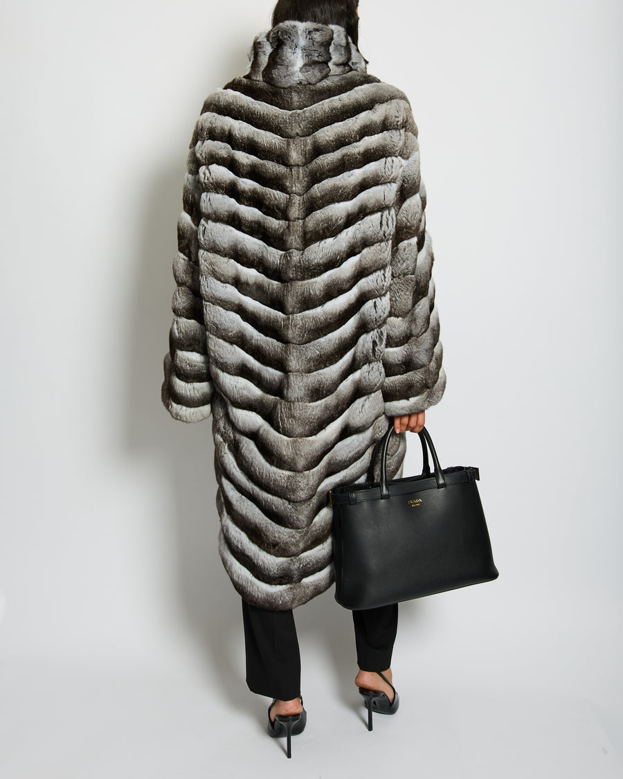 Christian Dior "Haute Couture" 1997 Grey Chinchilla Coat Size FR 42 (UK M)