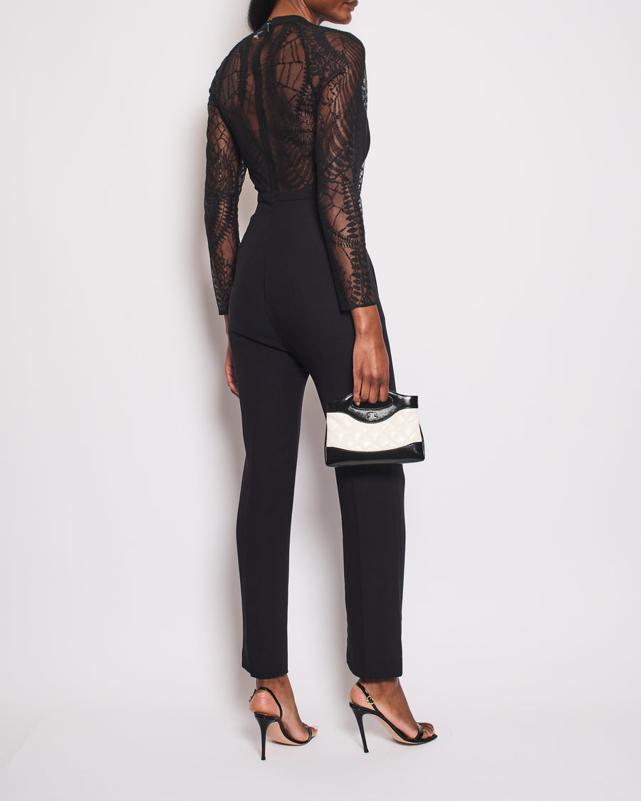 Gucci Black Laced Long Sleeve Jumpsuit IT 40 (UK 8)