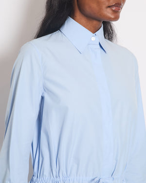 Alaïa Blue Long Sleeve Midi Dress with Back Cut Detail Size FR 36 (UK 8)