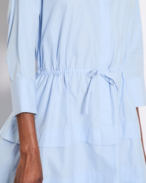 Alaïa Blue Long Sleeve Midi Dress with Back Cut Detail Size FR 36 (UK 8)