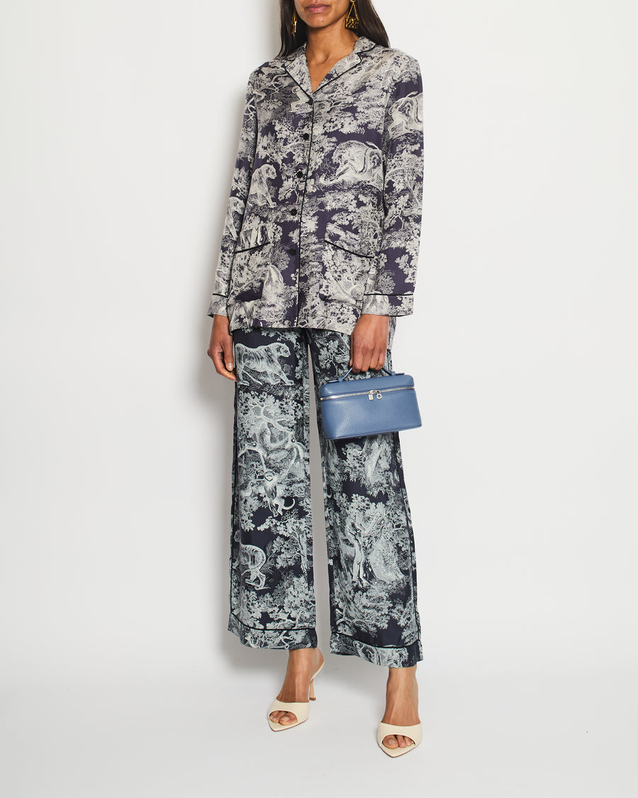 Christian Dior Navy Toile Du Jouy Two-Piece Set Size FR 34 (UK 6)