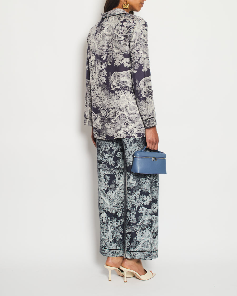 Christian Dior Navy Toile Du Jouy Two-Piece Set Size FR 34 (UK 6)