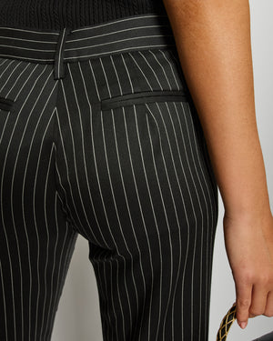 Magda Butrym Black Striped Wool Trousers Size FR 34 (UK 6) RRP £700