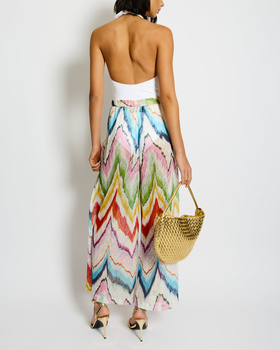 Missoni Multi-Colour Zig Zag Print Trousers Size IT 40 (UK 8)