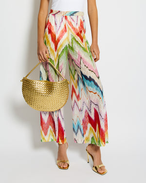 Missoni Multi-Colour Zig Zag Print Trousers Size IT 40 (UK 8)