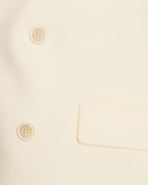 Wardrobe NYC Cream Double Breasted Blazer Jacket Size S (UK 8)