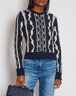 Chanel 18A Paris Hamburg Knitted Glitter Jumper Size FR 38 (UK 10)