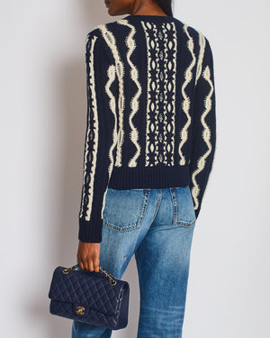 Chanel 18A Paris Hamburg Knitted Glitter Jumper Size FR 38 (UK 10)