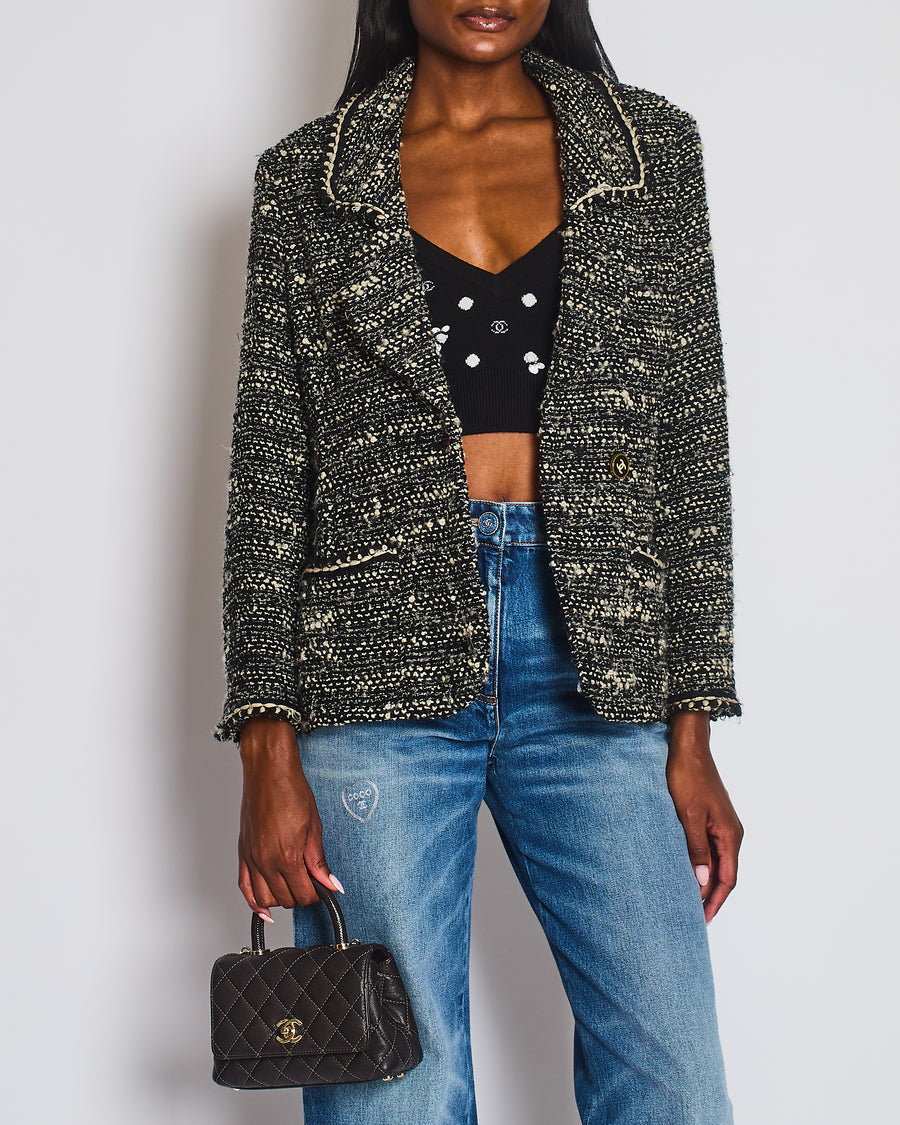 Chanel 94A Single Breasted Wool Jacket with CC Button Detail Size FR 38 (UK 10)