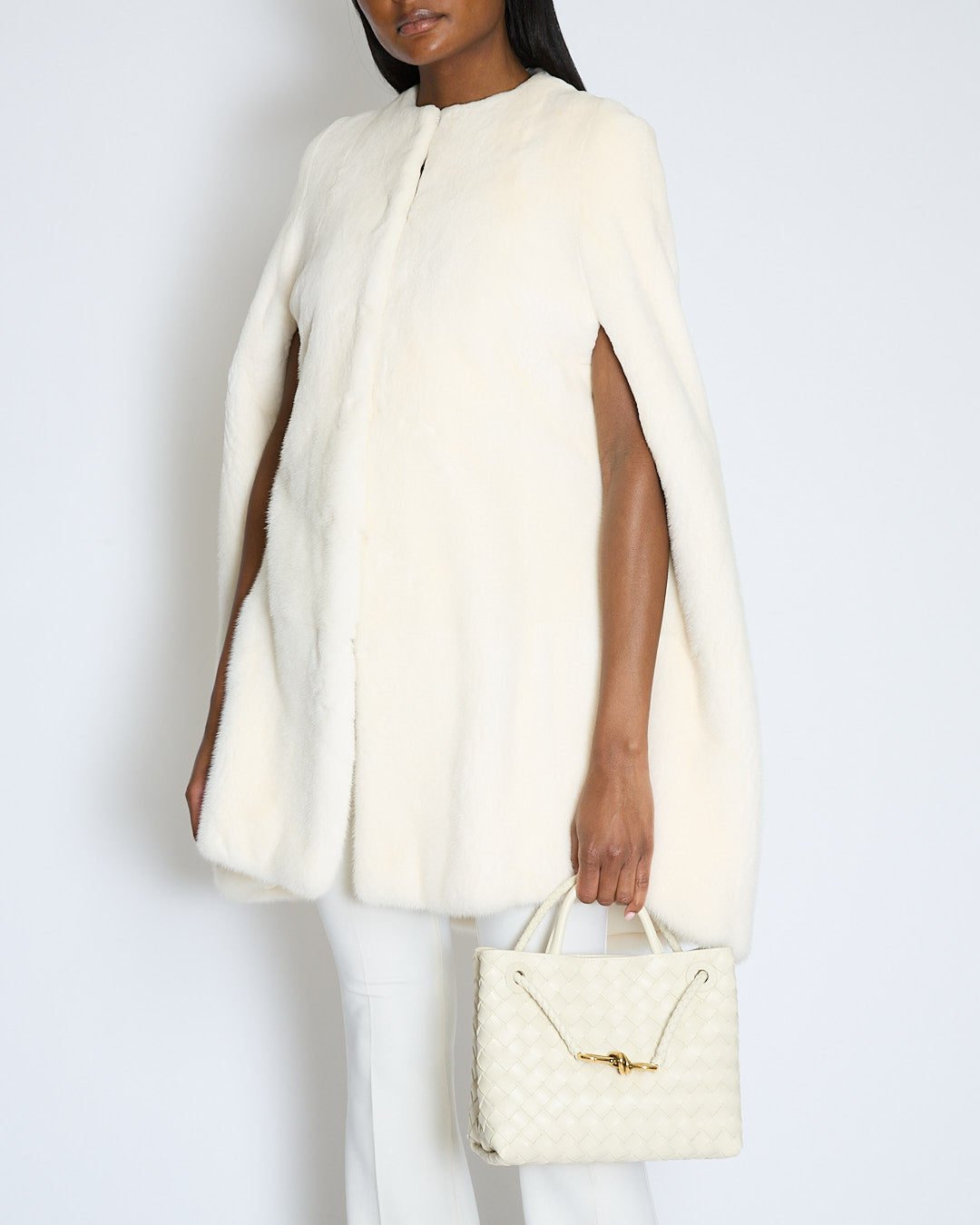Christian Dior White Mink Fur Cape Coat Size FR 36 (UK 8) – Sellier