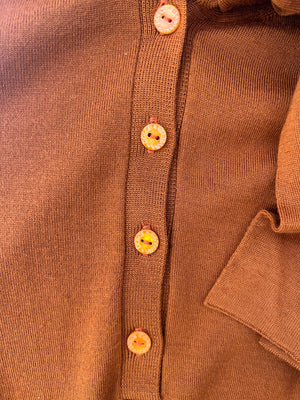 Dolce & Gabbana Burnt Orange Wool Jumper with Bow Detail Size UK 10