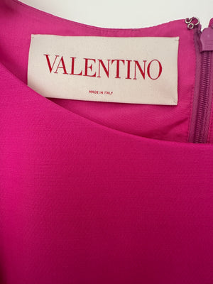 Valentino Pink Bow Mini Dress with Pocket Detail Size IT 46 (UK 14)