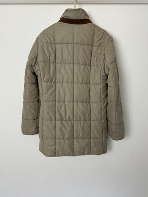 Loro Piana Mens Beige Puffer Quilted Jacket with Pocket Details Size XS (UK 34)