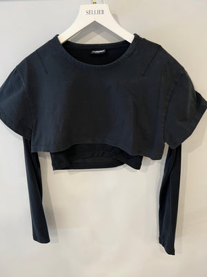 Jacquemus Black Layered Effect Le Double T-Shirt Size M (UK 10)