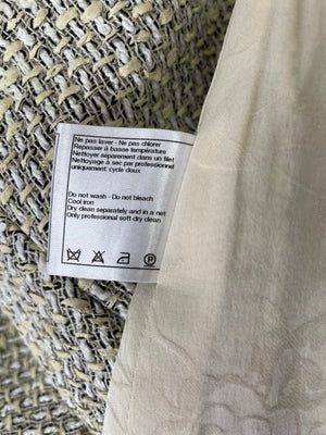 Chanel Black and Beige Tweed Jacket With Pocket Detail Size FR 42 (UK 14)