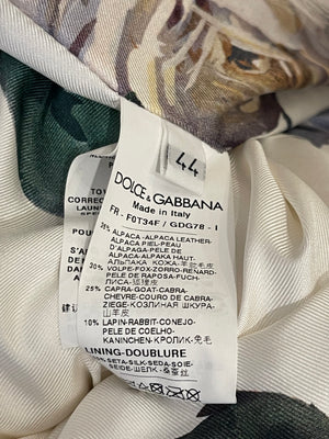 Dolce and Gabbana White Layered Fur Coat Size IT 44 (UK 12)