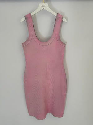 Alexander Wang Washed Pink Tank Dress with Logo Detail Size M (UK 10)