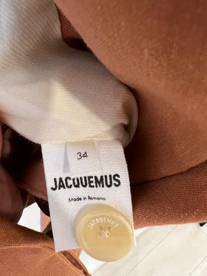 Jacquemus "L'amour" Brique Cropped Jacket and Trouser Set Size FR 34 (UK 6)