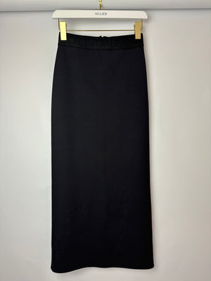 Dolce & Gabbana Black Midi Pencil Skirt with Logo Size IT 40 (UK 8)