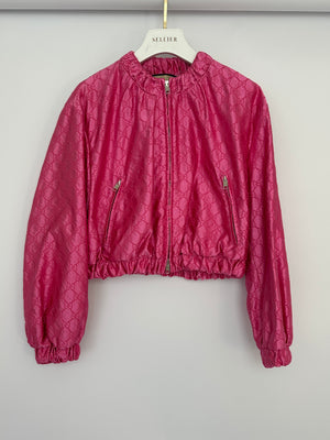 Gucci Pink Silk Monogram Jacket Size IT 38 (UK 6)