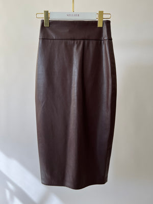 Enza Costa Brown Pencil Skirt USA 0 (UK 4)