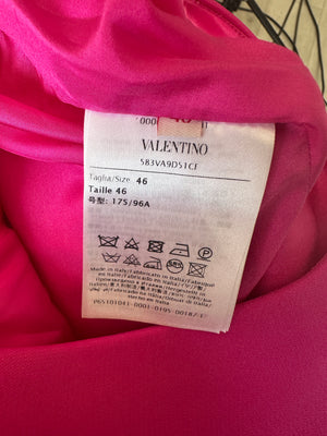 Valentino Pink Bow Mini Dress with Pocket Detail Size IT 46 (UK 14)
