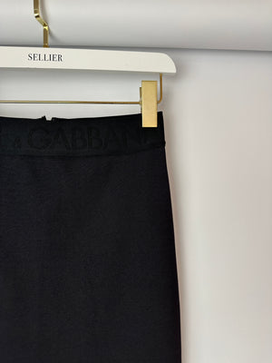 Dolce & Gabbana Black Midi Pencil Skirt with Logo Size IT 40 (UK 8)