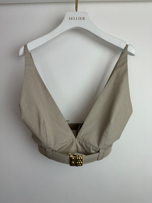 Miu Miu Beige Two-Piece Bra and Skirt Set Size IT 40/42 (UK 8/10)