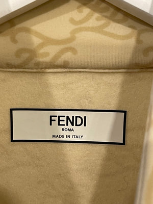 Fendi Beige Gilet with FF Monogram Prints Size FR 36 (UK 8)