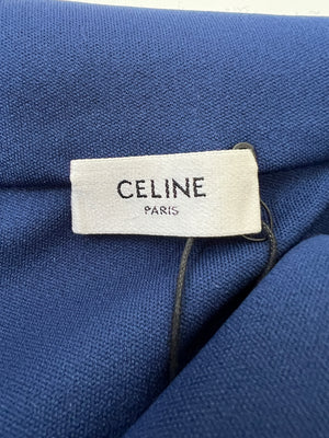 Celine Blue Two-Piece Tracksuit Set with Logo and Stripe Trim Size XS/S (UK 8/10)