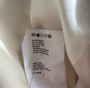 Wardrobe NYC Cream Double Breasted Blazer Jacket Size S (UK 8)