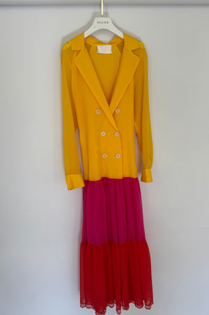 Racil Multi Liyana Chiffon Sheer Evening Coat Size S (UK 8) RRP £700