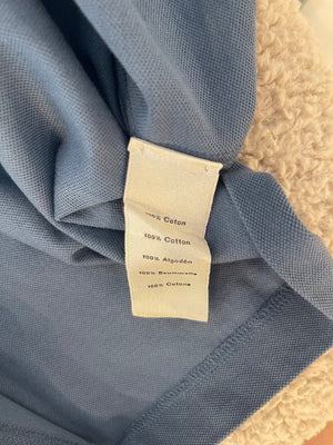 Hermes Menswear Blue Polo T-Shirt with Logo Detailing Size M (UK 10)