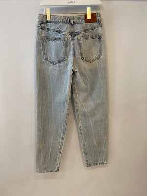 Chanel Blue Straight-Leg Jeans With Heart Silver CC Logo Buttons Size FR 34 (UK 6)