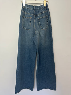 Grlfrnd Blue Waist High Wasted Jeans Size 26 (UK 8)