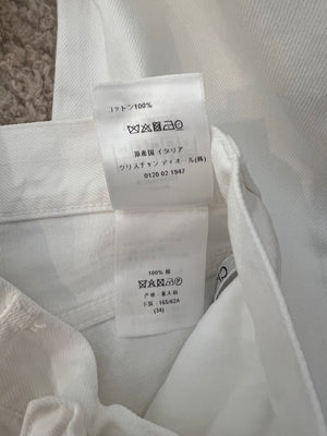 Christian Dior White Straight Jeans with Logo Details Size FR 34 (UK 6) RRP £1,150