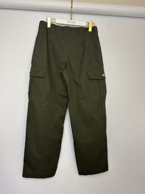 Céline Khaki Cargo Pants with Triomphe Logo Button Detail Size FR 38 (UK 10)