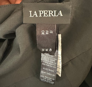La Perla Black Midi Skirt with Lace Slip Detail Size IT 40 (UK 8)