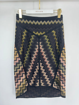 Missoni Brown Zig-Zag Vest Top and Skirt Set Size IT 40/44 (UK 8/12)