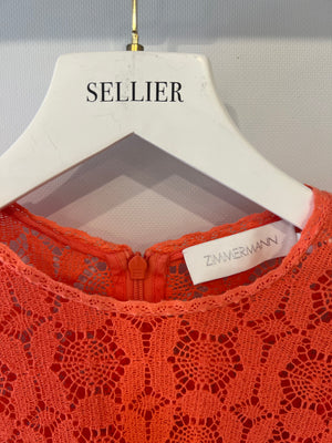 Zimmermann Coral Crochet Maxi Dress Size 2 (UK 12)