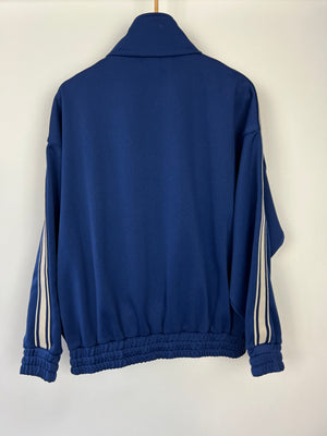 Celine Blue Two-Piece Tracksuit Set with Logo and Stripe Trim Size XS/S (UK 8/10)
