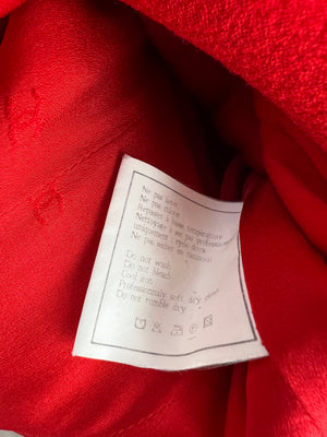 Chanel Vintage Red Jacket with Gold CC Logo Button Details FR 34 (UK 6)