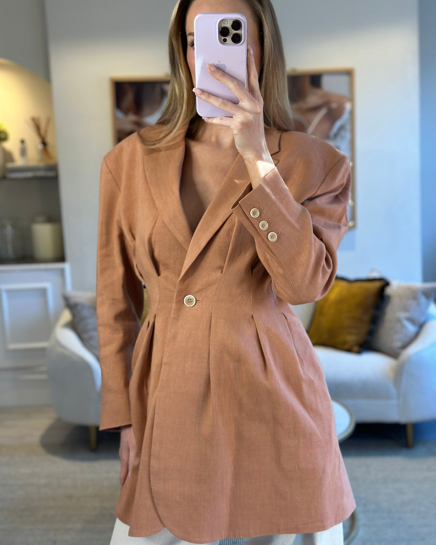 Jacquemus Orange L'Amour Tailored Blazer with Tie Back Detail FR 36 (UK 8)