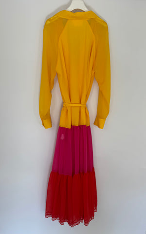 Racil Multi Liyana Chiffon Sheer Evening Coat Size S (UK 8) RRP £700