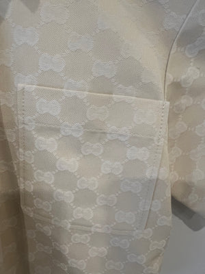 Gucci Cream Gabardine GG Logo Top and Short Set Size IT 36 (UK 4) RRP £1,660