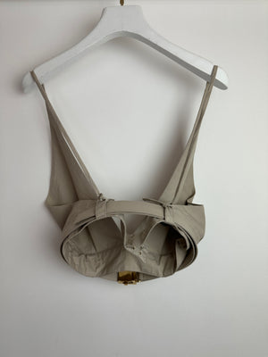 Miu Miu Beige Two-Piece Bra and Skirt Set Size IT 40/42 (UK 8/10)