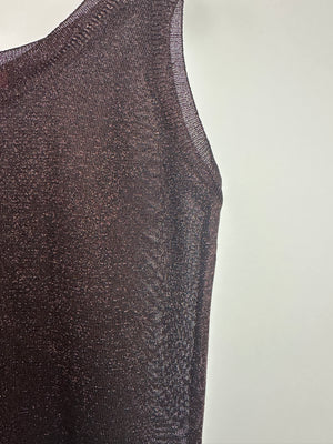 Missoni Metallic Brown Sleeveless Top Size IT 38/40 (UK 6/8)